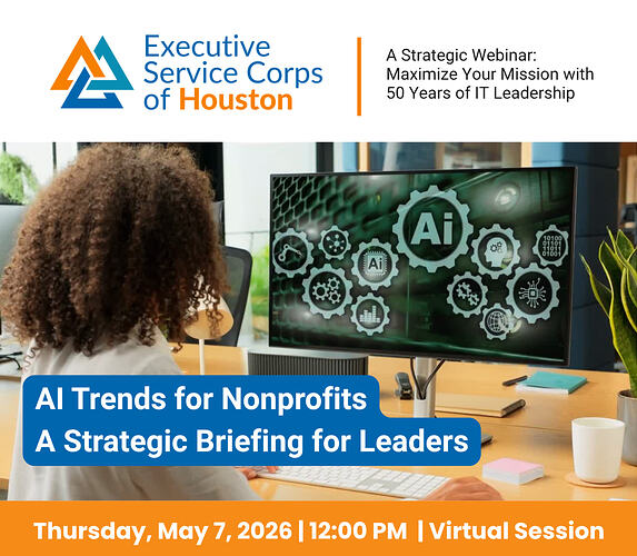 AI Trends in Nonprofits Webinar Flyer
